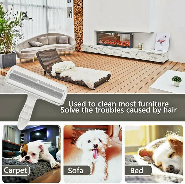 Pet Dog Cat Hair Lint Remover Reusable Roller Bed Sofa Clothes Cleaning Brush 10