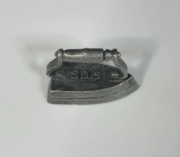 Vintage Old Style Hand Iron Mini Pewter Figurine Marked SDC