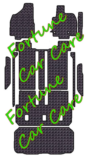 FORTUNE CAR CARE Custom Rubber Mat Set For Toyota Estima Hybrid - 7 Seater + Boot