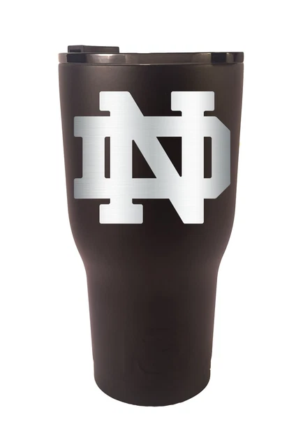 Notre Dame RTIC Laser Engraved, 20 or 30 oz Tumbler, black or stainless steel