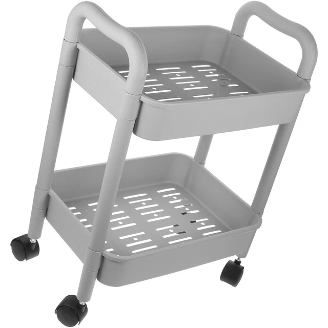 Carrello Portaoggetti Con Rotelle | Per Scrivania, Ufficio, Bagno | Grigio | Mobile Organizzativo - Foto 4