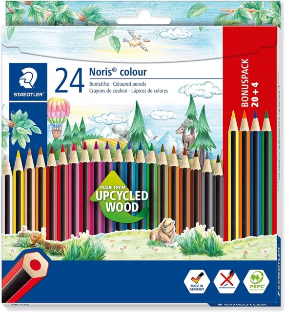 STAEDTLER C24 Noris Colour Pencils Assorted Colours Pack of 24 School Colouring