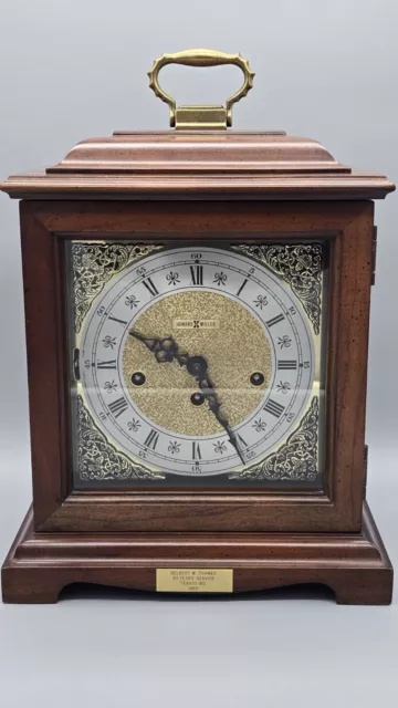 Vintage Howard Miller Bracket Mantle Clock 612-437 340-020 W/ Key SEE VIDEO