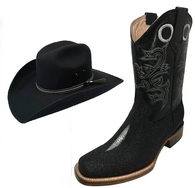 Sunflower Black Print Men's Boots