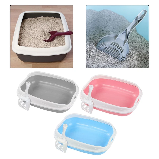Supporto Per Lettiera Gatti - Contenitore Per Paletta, Blu/Bianco/Rosa, 21x9 Cm, Facile Da Pulire