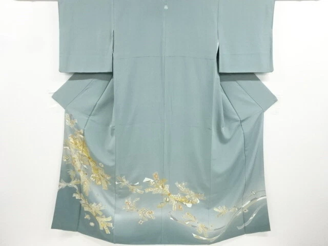 6765627: Japanese Kimono / Vintage Iro-Tomesode / Kinsai / Embroidery / Noshi &