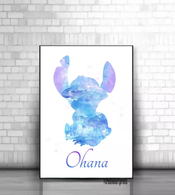 Lilo and Stitch Disney Cartoon Wall Art Poster Print Picture Home Kids A4  A3