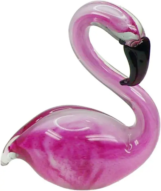 Chesapeake Bay Glass Sitting Tropical Pink Flamingo Home Decor 6.5 Inches Tall
