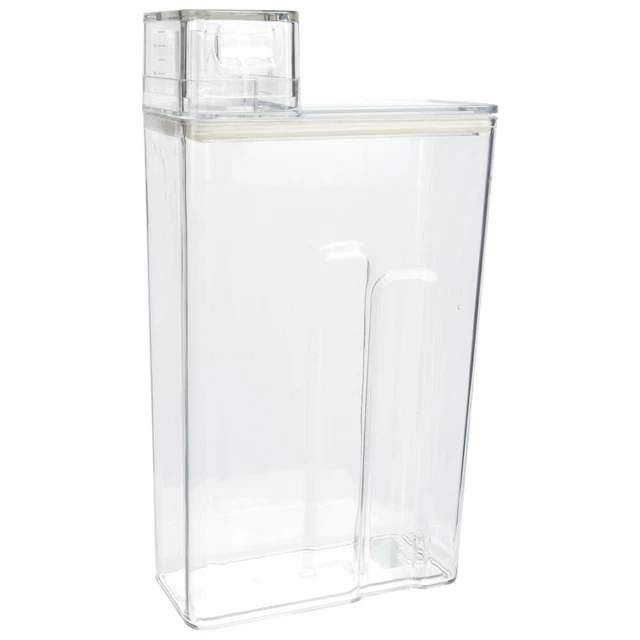 Caja de almacenamiento para detergente La mascota despensa transparente
