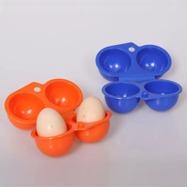 2 piezas Contenedor de almacenamiento de huevos Dispensador de huevos Estuche plegable portátil