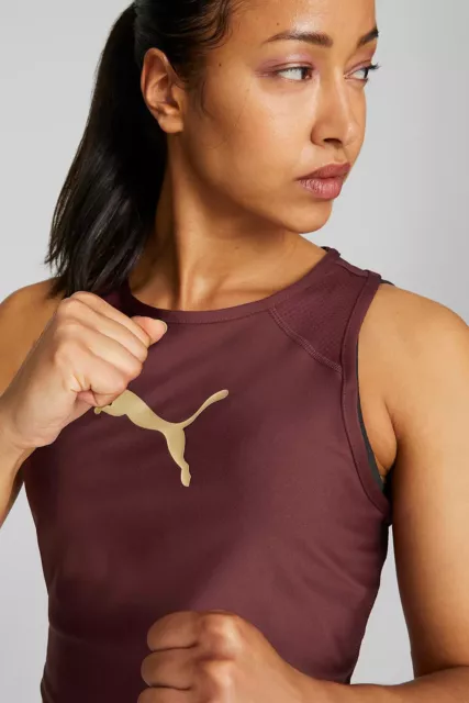 Puma Fit Eversculpt Womens Gym Tank Active Sport Crop Top Sleeveless Shirt Vest 2