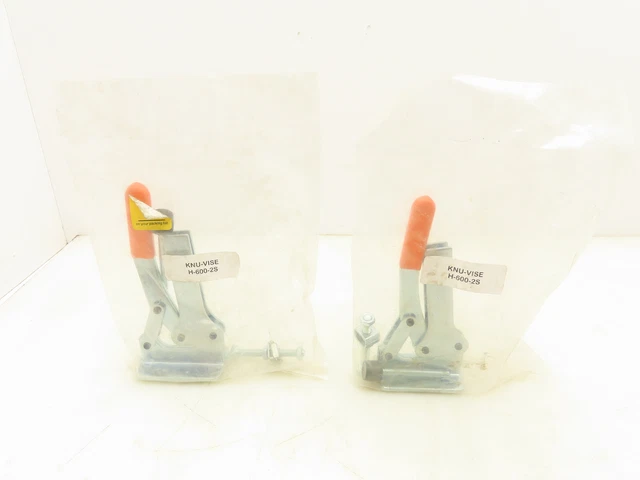 Knu-Vise H-600-2S Horizontal Hold Down Clamp 600Lb 3.34" Throat Depth  Lot of 2