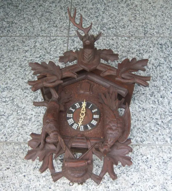 Reloj de cuco sin péndulo y sin pesas (aprox. 56 x 40 cm)