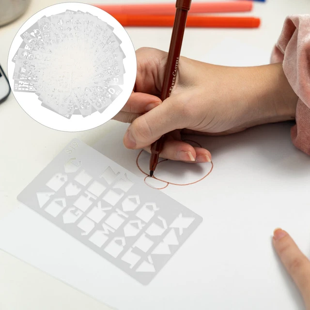 42 Pezzi Lettera Stencil Simboli Numeri Stencil Riutilizzabili Modelli