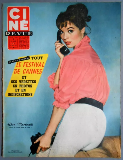 ►Cine Revue 20/1957-Elsa Martinelli-Romy Schneider-Dali-Presley-Cocteau-Brassens