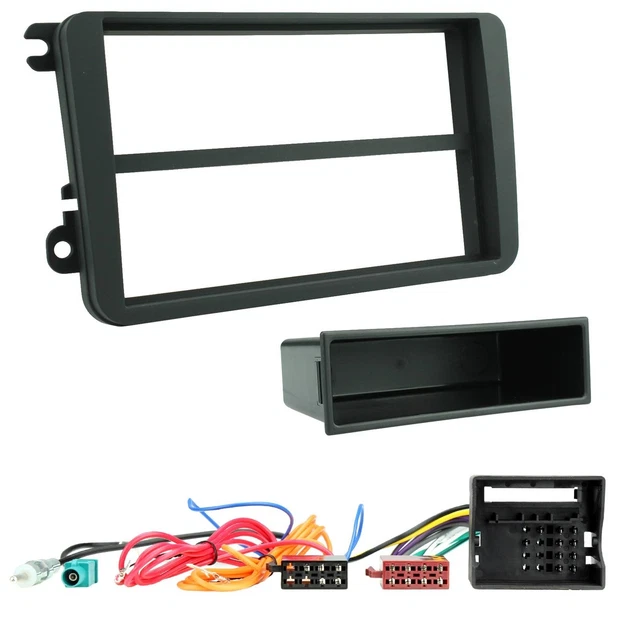 Cadre Façade Autoradio 2 Din Pour Mercedes SLK (R171) 2004-2011 - Plastique ABS, Dimensions Intérieures 230x220x130mm