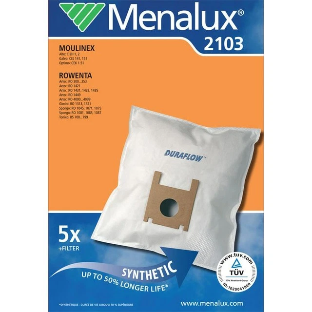 Menalux 900196197 2103 Sacchetti Per Traini Rowenta-Moulinex-Calor ↓↓↓Link ↓↓↓