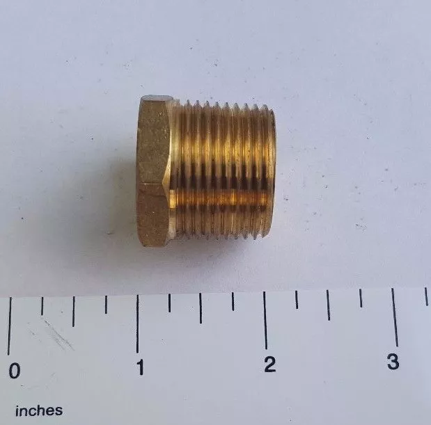 10) 3/4" Male X Female 1/2" Npt Pipe Thread Hex Reducer Bushing -Lead Free Brass