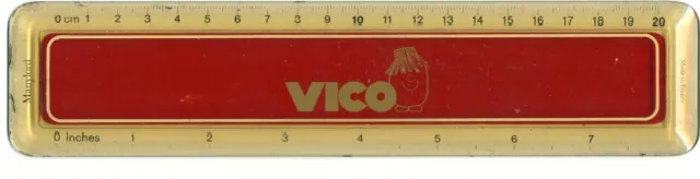 Ancienne règle double décimètre publicitaire Marque VICO ( vintage )