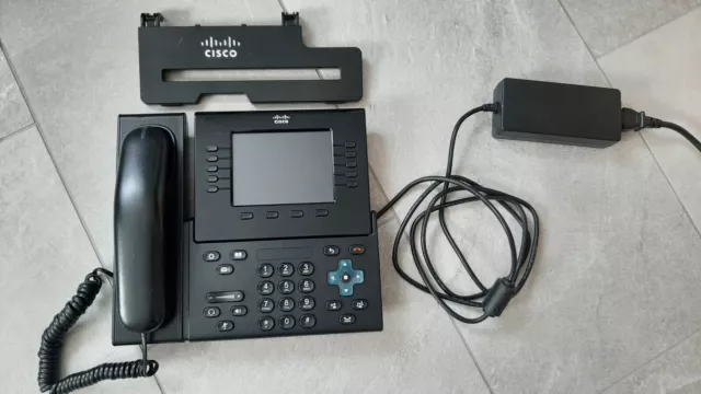 Cisco CP-9951 VoIP-Telefon, Systemtelefon mit Farbdisplay, mit Netzteil und Fuß