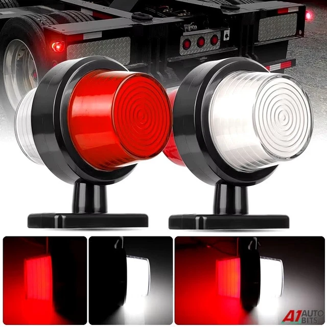 thumbnail image 2 of 2x Orange 12V/24V LED Side Marker Lights For Truck Lorry MAN DAF Scania Volvo - ES 2 of 5