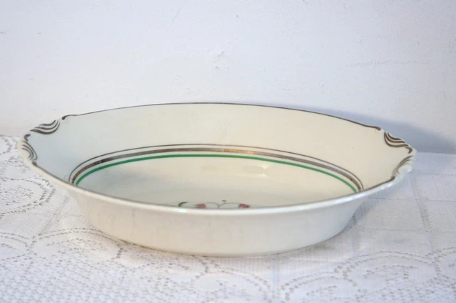 SYRACUSE CORALBEL OPCO OLD IVORY VIRGINIA 10 1/2" Oval Vegetable Serving Bowl