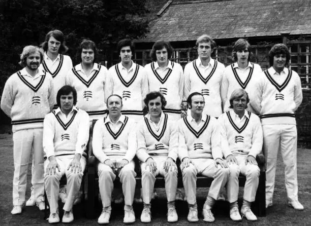 the Middlesex Country Cricket Club team - Graham Barlow, C - 1975 Cricket Photo