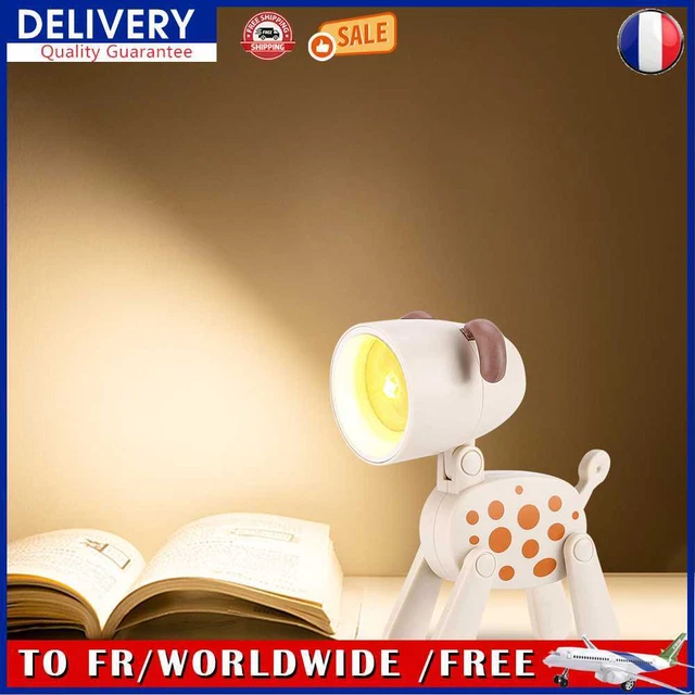 Animal Bedroom Lamp Adjustable Lamp for Room Decoration (Spotted Dog Beige)
