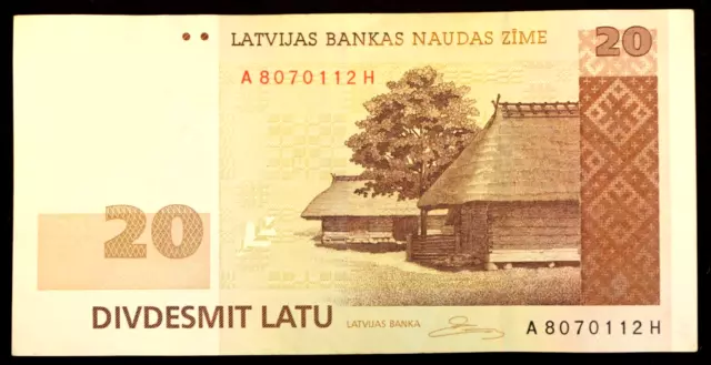 Latvia 20 Latu 2009 XF (P55b) Prefix A N470