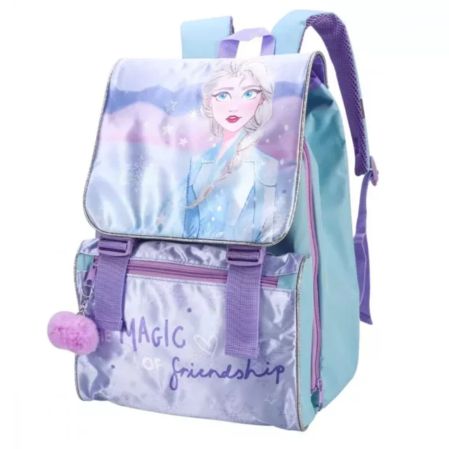 Disney Zaino Scuola Frozen Azzurro,Zaino per Bambine 40x28x14 cm. Espandibile