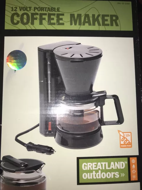 GREATLAND OUTDOORS PORTABLE Coffee Maker 5 Cup 12 Volt Travel RV
