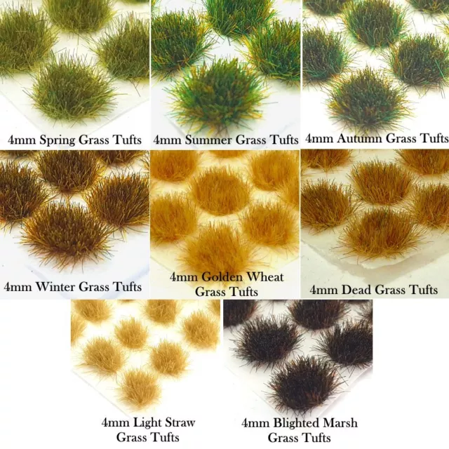 120 x 4mm Static Grass Tufts Self Adhesive Compatible For Chaos Marines Basing