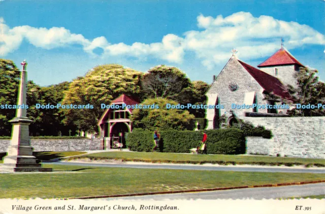 D019825 village Green and St. Margarets Church. Rottingdean. Elgate. 1976