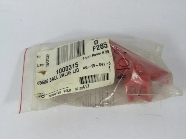 Ideal 1000315 65666 Ball Valve Lockout AG-25-041-5 ! NWB !