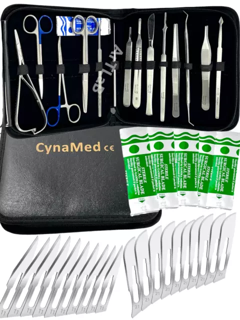 Premium 55 Pc Army Surgical Kit Sutures, Scalpel, Hemostats - Military First Aid