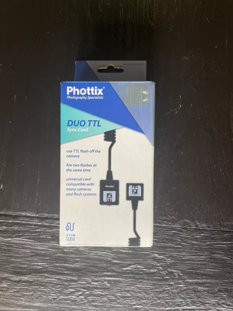 Cable remoto Phottix universal Duo TTL 2 m compatible con Canon, Nikon, Fuji