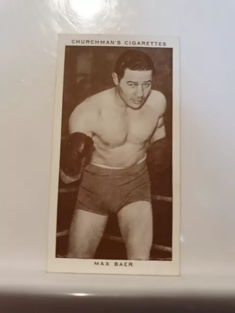 Churchman Cigarette Card Boxing Personalities #3 Max Baer (D39)