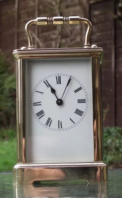 Vintage brass carriage clock 8 day