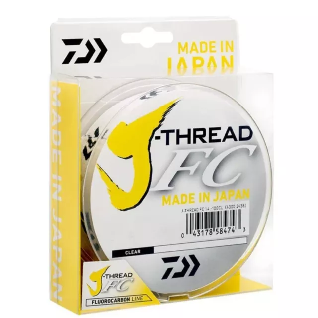 Brand New Daiwa J-Thread 100m Flourocarbon Fishing Leader J Thread- Choose Lb