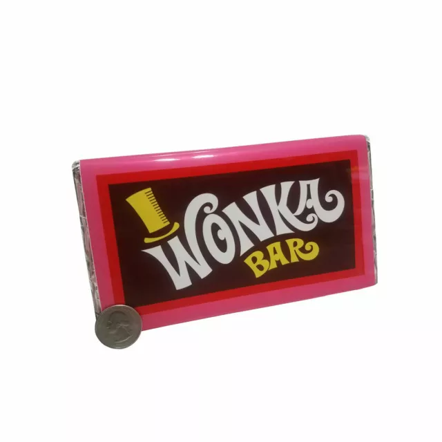 WILLY WONKA CANDY "Wonka Bar" Prop Replica DISPLAY ONLY Plus Golden