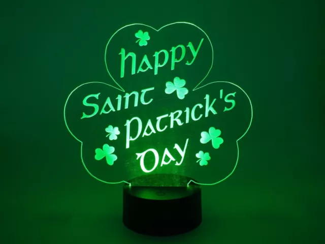 St. Patrick's Día Decoración Luz LED Letrero BAR Pub Mancave Shop Ventana Visor