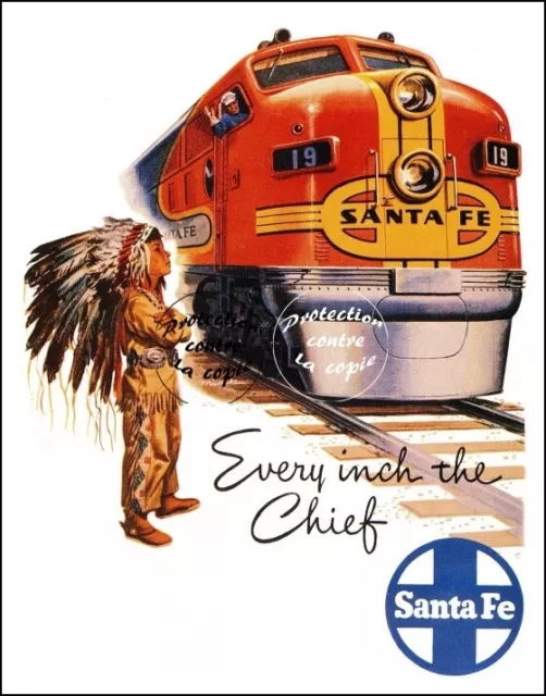 TRAIN SANTA FE Rf80 - POSTER HQ 40x60cm d'une AFFICHE VINTAGE