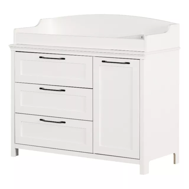 South Shore Daisie Changing Table with Station Wide Pure White