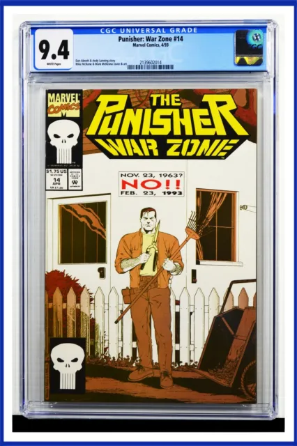 Punisher War Zone #14 CGC Graded 9.4 Marvel April 1993 White Pages Comic Book