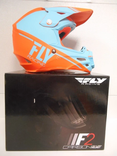 Fly Racing F2 Carbon Helmet Small Motocross Gulf Johnny Lightning Steve Mcqueen