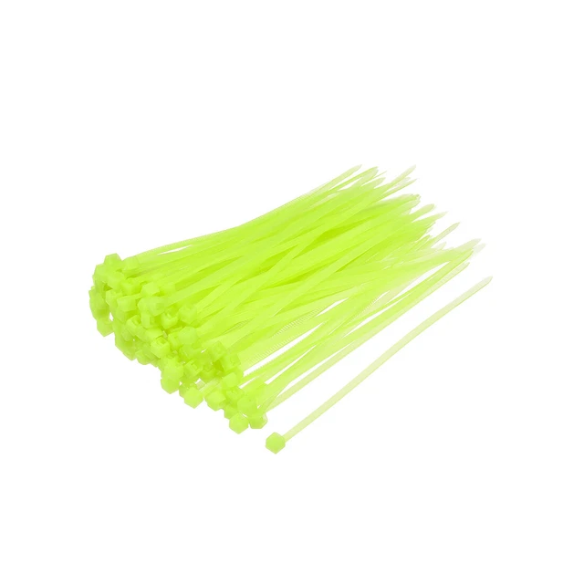 600 pezzi fascette 100 mm x 2,5 mm fascette in nylon verde fluorescente