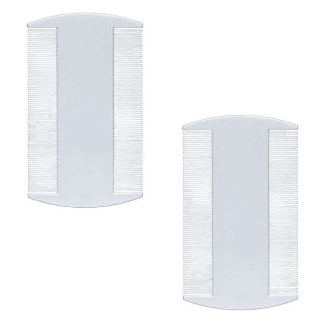 2Pcs Pack White Double Sided Nit Comb Head Anti Lice Detection Kids Adults 2