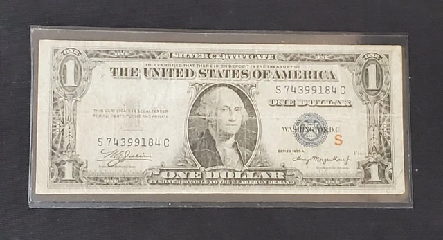 1935a $1 silver certificate experimental S note