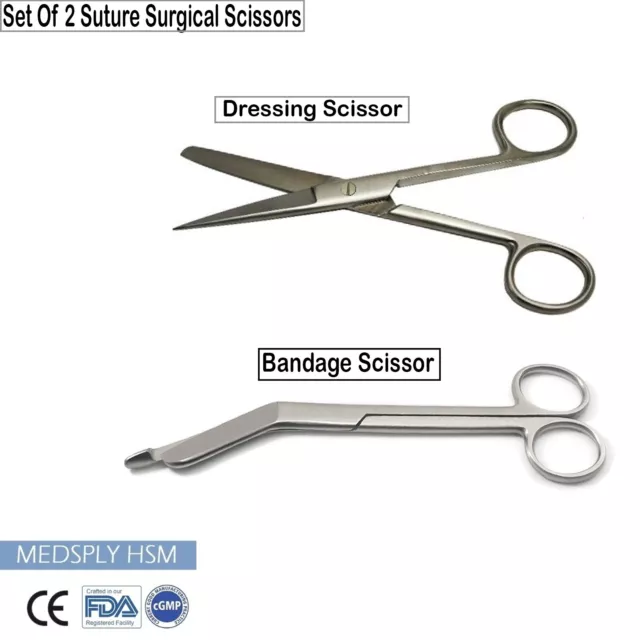 Surgical Dental Bandage Scissors Nursing Dressing Suture Sum Shear Instruments
