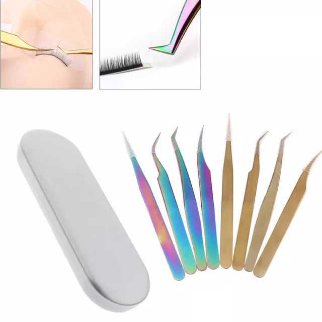 4pcs Professional Eyelash Extension Tweezers Set Chameleon Tweezers KitB-wf